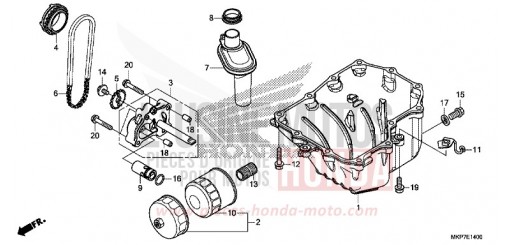 OELWANNE/OELPUMPE CB500XAN de 2023