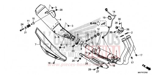 ABGAS-SCHALLDAEMPFER CB500XAN de 2023