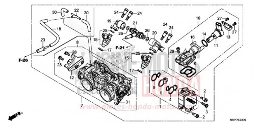DROSSELKLAPPENGEHAEUSE CB500XAN de 2023
