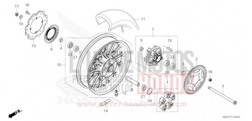 HINTERRAD CB500XAN de 2023