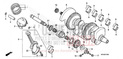 KURBELWELLE/KOLBEN CBF1000A de 2010