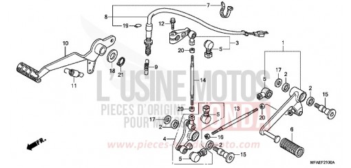 PEDALE CBF1000A de 2010