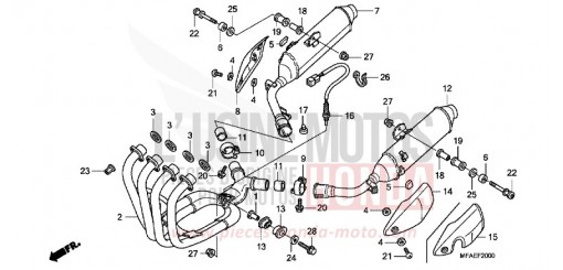 ABGAS-SCHALLDAEMPFER CBF1000AA de 2010