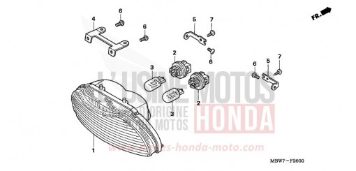 HECKLEUCHTE CBR600F6 de 2006