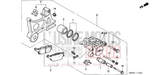 HINTERRAD-BREMSSATTEL CBR600F5 de 2005
