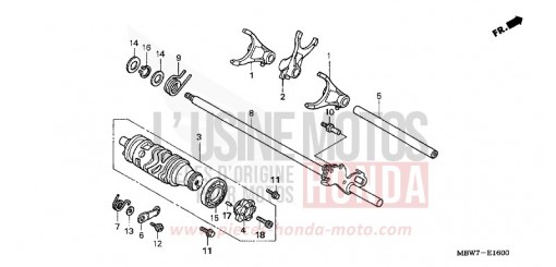 SCHALTTROMMEL CBR600F5 de 2005