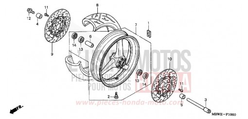 VORDERRAD CBR600F5 de 2005