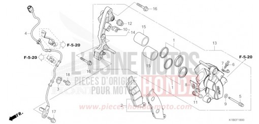 VORDERRAD-BREMSSATTEL NSS350AR de 2024