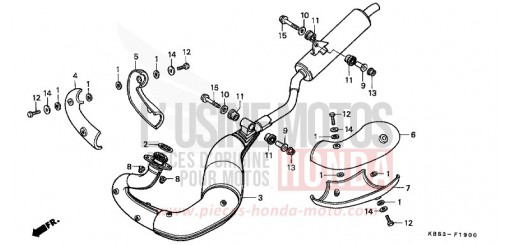 ABGAS-SCHALLDAEMPFER NSR125RY de 2000