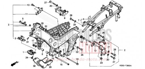 RAHMENKOERPER NSR125RY de 2000