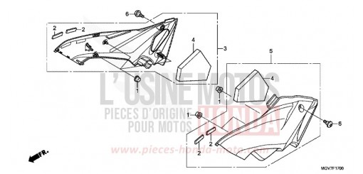 SEITENABDECKUNG CBR600FC de 2012