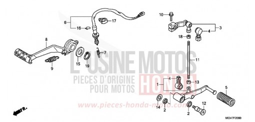 PEDALE CBR600FC de 2012