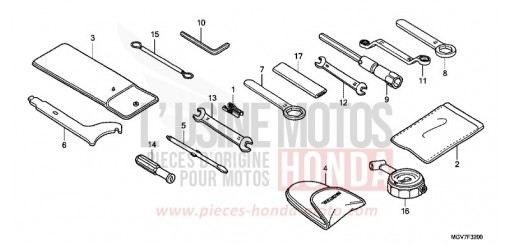 WERKZEUGE CBR600FC de 2012