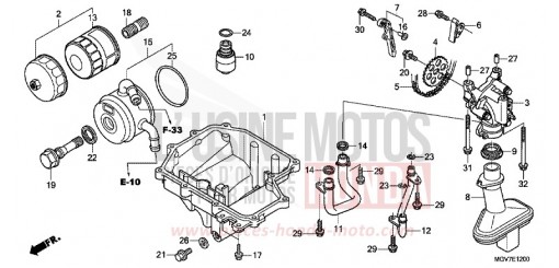 OELWANNE/OELPUMPE CBR600FB de 2011