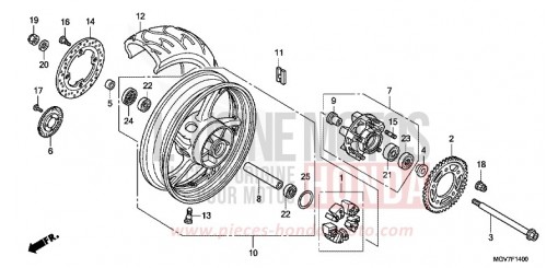 HINTERRAD CBR600FB de 2011