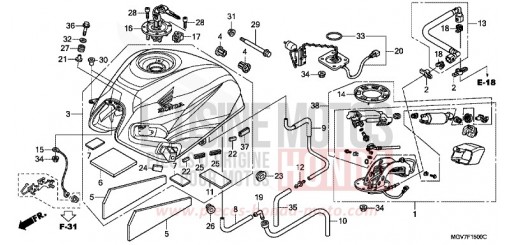 KRAFTSTOFFTANK CBR600FB de 2011