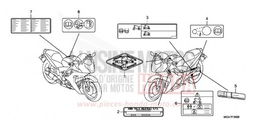 WARNETIKETT CBR600FB de 2011