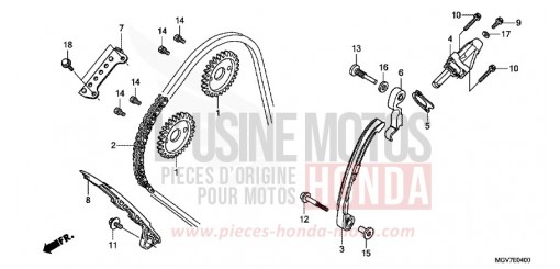 NOCKENWELLENKETTE/SPANNVORRICHTUNG CBR600FB de 2011