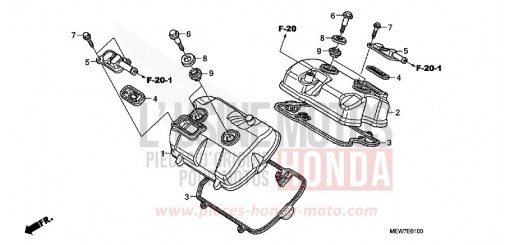 ZYLINDERKOPFDECKEL NT700VA7 de 2007