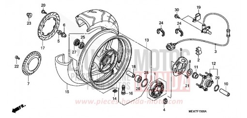 HINTERRAD NT700VA7 de 2007