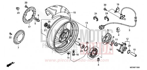 HINTERRAD NT700VAB de 2011