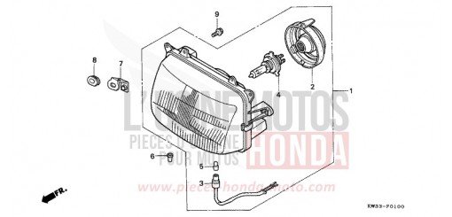 SCHEINWERFER NX250P de 1993