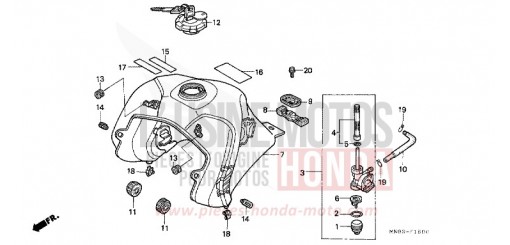 KRAFTSTOFFTANK NX650K de 1989