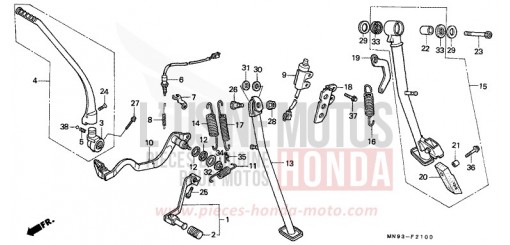 PEDAL/STAENDER NX650K de 1989