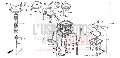 VERGASER NX650K de 1989
