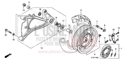 HINTERRAD/SCHWINGE PES125R8 de 2008