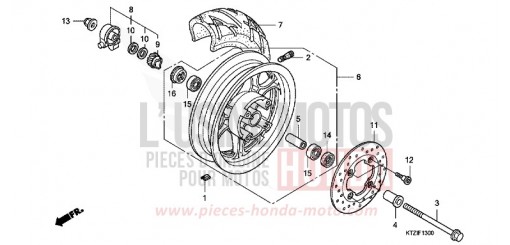 VORDERRAD PES125RA de 2010