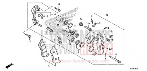 VORDERRAD-BREMSSATTEL SH150G de 2016