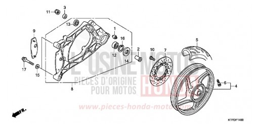 HINTERRAD/SCHWINGE SH150RB de 2011