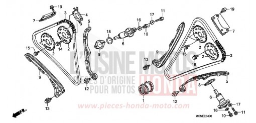 NOCKENWELLENKETTE/SPANNVORRICHTUNG ST1300A8 de 2008