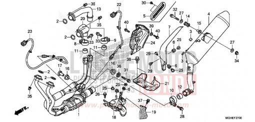 ABGAS-SCHALLDAEMPFER VFR1200XDE de 2014