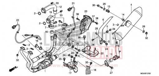 ABGAS-SCHALLDAEMPFER VFR1200XDC de 2012