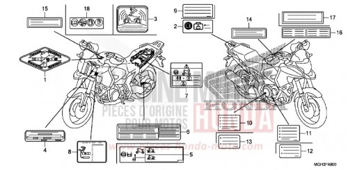 WARNETIKETT VFR1200XDC de 2012