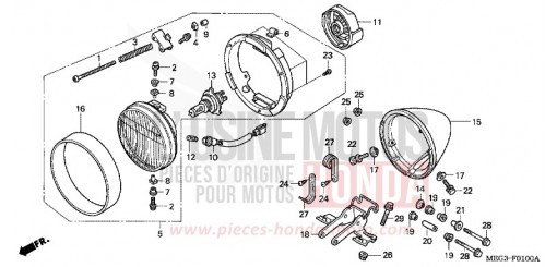 SCHEINWERFER VT750CA7 de 2007