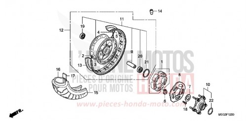 HINTERRAD VT750CA7 de 2007