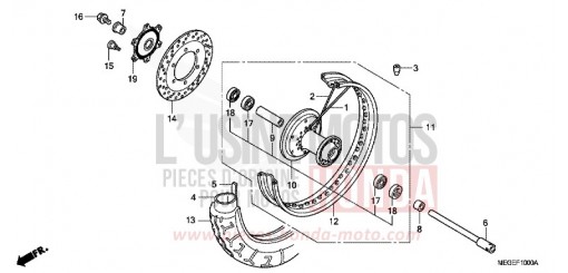 VORDERRAD VT750CA8 de 2008