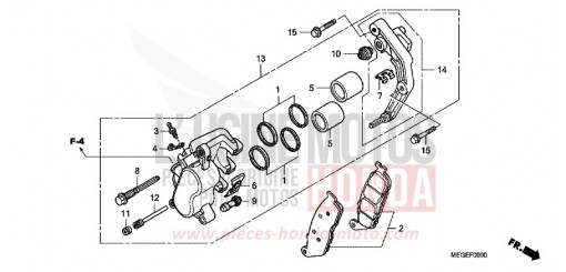 VORDERRAD-BREMSSATTEL VT750CA8 de 2008