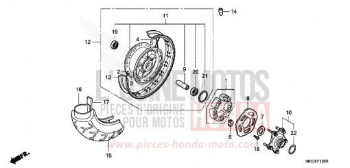 HINTERRAD VT750CA8 de 2008