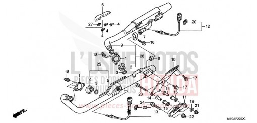 ABGAS-SCHALLDAEMPFER VT750CA8 de 2008