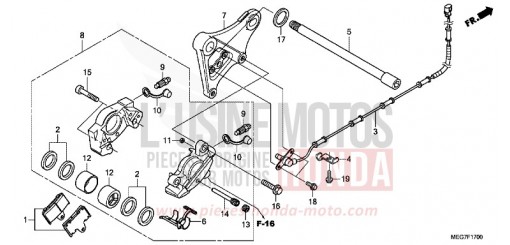 HINTERRAD-BREMSSATTEL VT750CSC de 2012