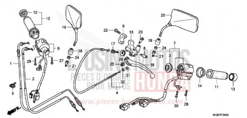 HEBELGRIFF/SCHALTER/KABEL/SPIEGEL VT750SB de 2011