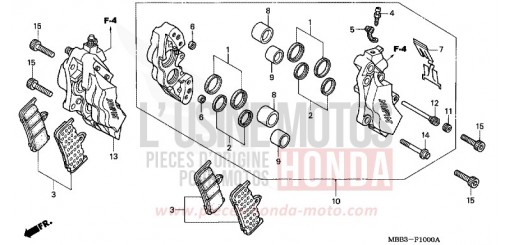 VORDERRAD-BREMSSATTEL VTR1000F6 de 2006