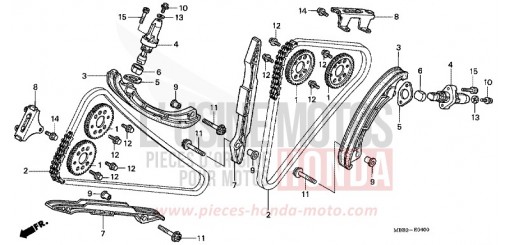 NOCKENWELLENKETTE/SPANNVORRICHTUNG VTR1000F3 de 2003