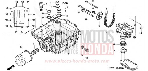 OELPUMPE VTR1000F3 de 2003