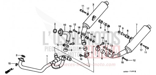 ABGAS-SCHALLDAEMPFER VTR1000F3 de 2003