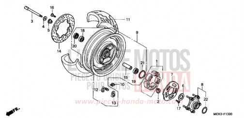HINTERRAD VT1100C22 de 2002